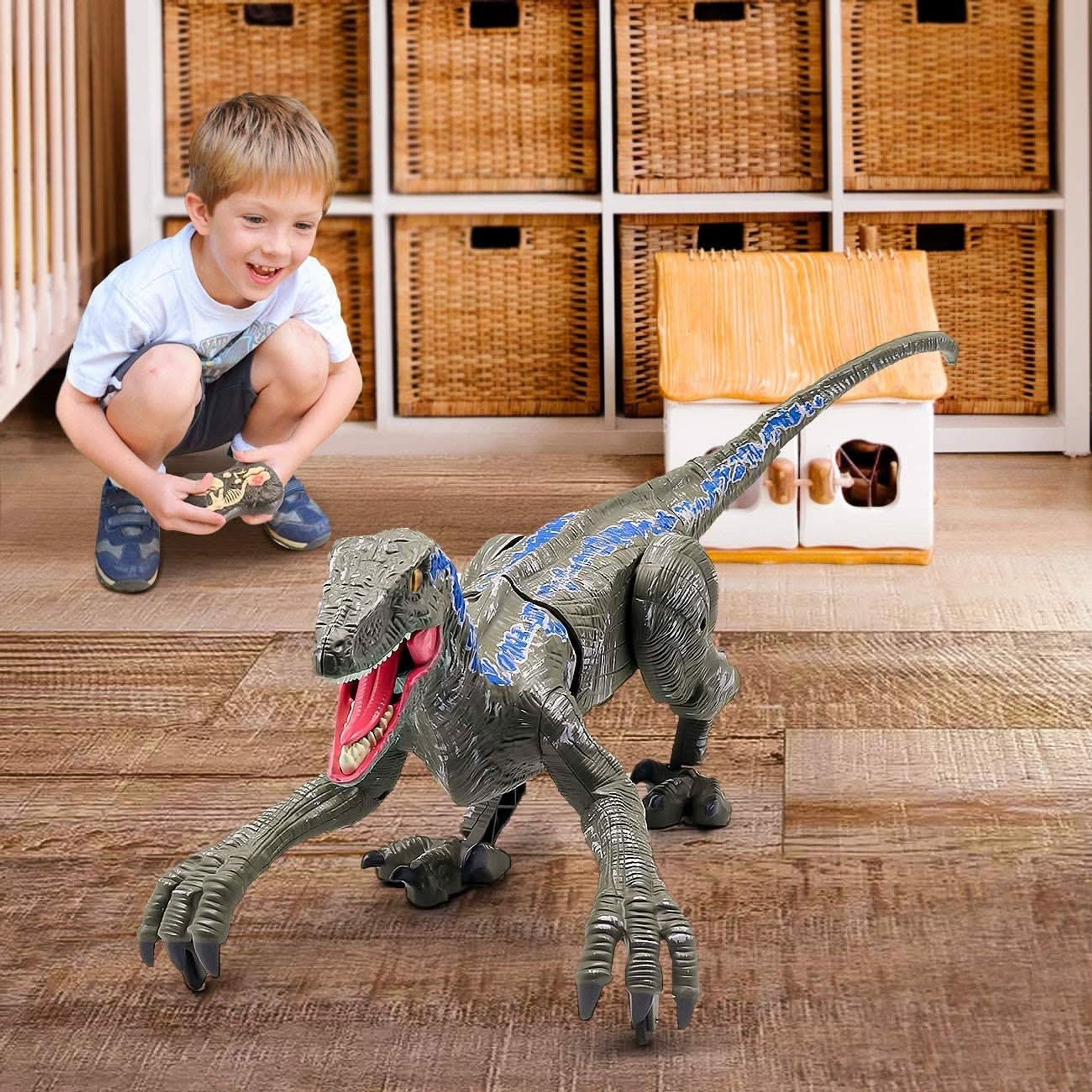Remote Control Dinosaur Toy Interactive T-Rex Walking Toy With Lights And Sounds - Image 4