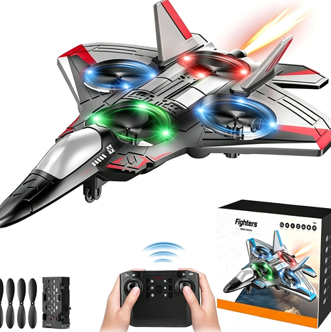 Remote Control Jet With 360° Stunt Loops And LED Lights For Children - Image 9