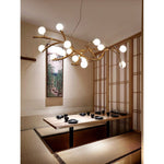 Resin Branch Chandelier With Globe Bulbs - Image 2