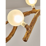 Resin Branch Chandelier With Globe Bulbs - Image 6
