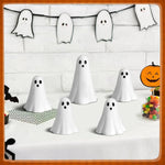 Resin Ghost Figurine Halloween Table Decorations With Spooky Tiered Tray - Image 3