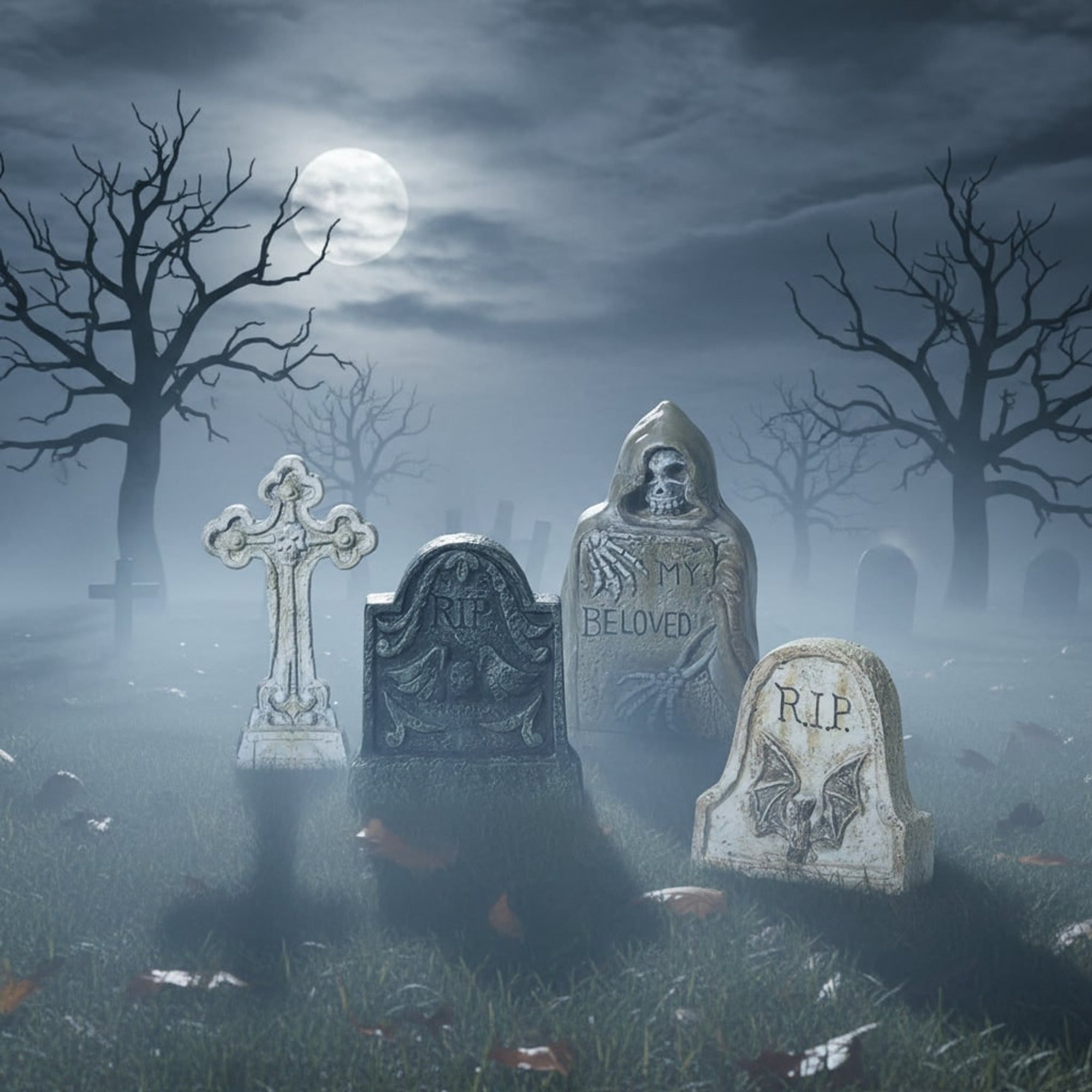 Resin Grim Reaper Tombstone Halloween Table Decorations - Image 5