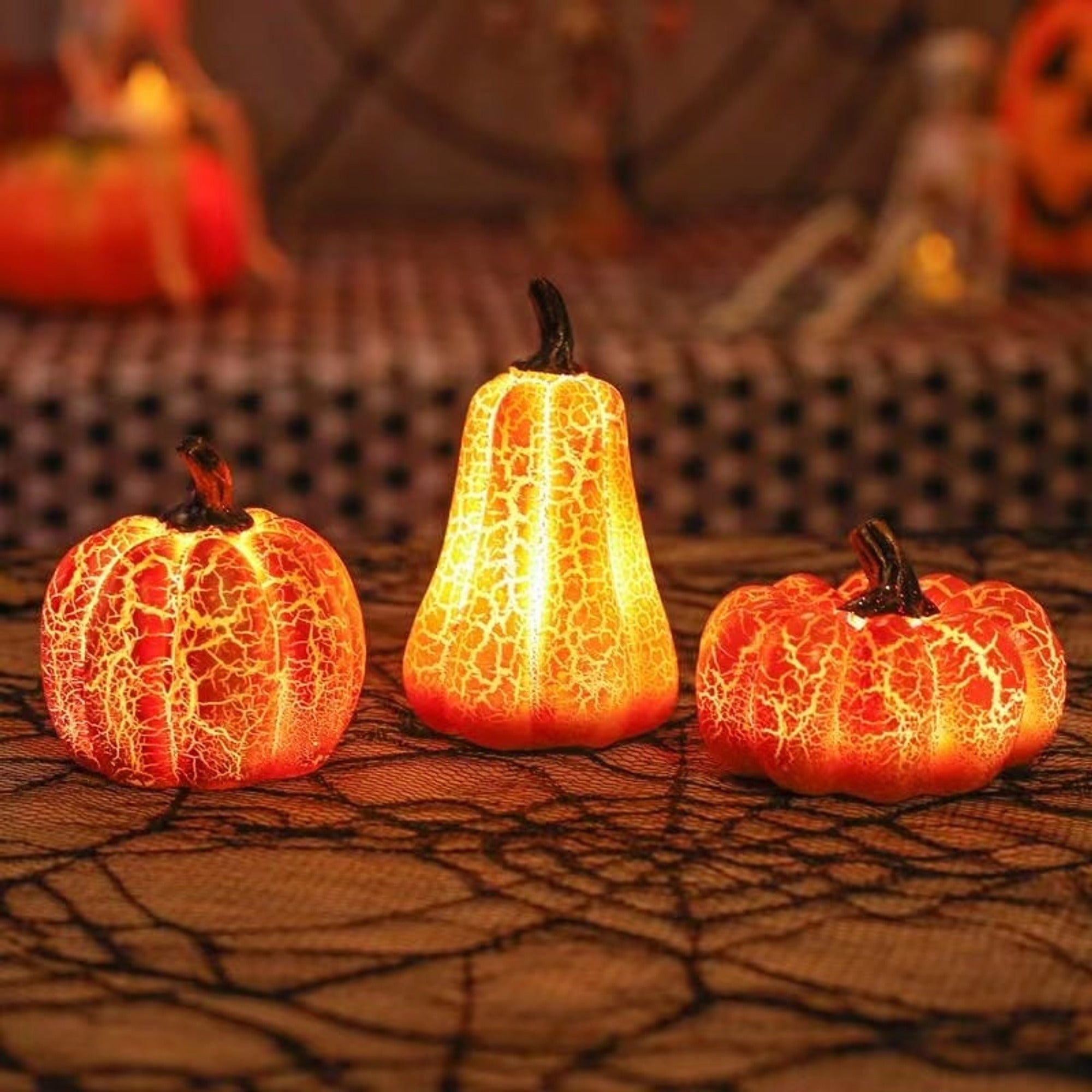 Resin Halloween Lantern With Luminous Crackled Finish - Image 9