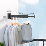 Retractable Drying Rack With Folding Wall-Mounted Design For Clothes Drying Space-Saving Solution That Disappears When Not In Use - Image 11