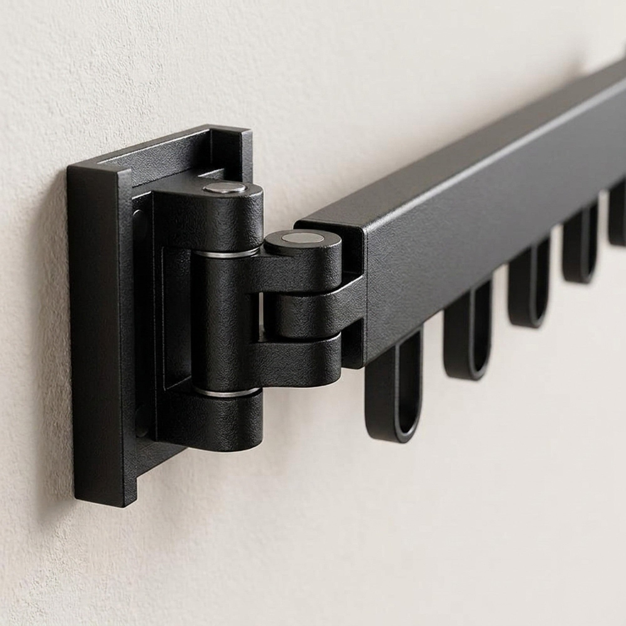 Retractable Drying Rack With Folding Wall-Mounted Design For Clothes Drying Space-Saving Solution That Disappears When Not In Use - Image 6