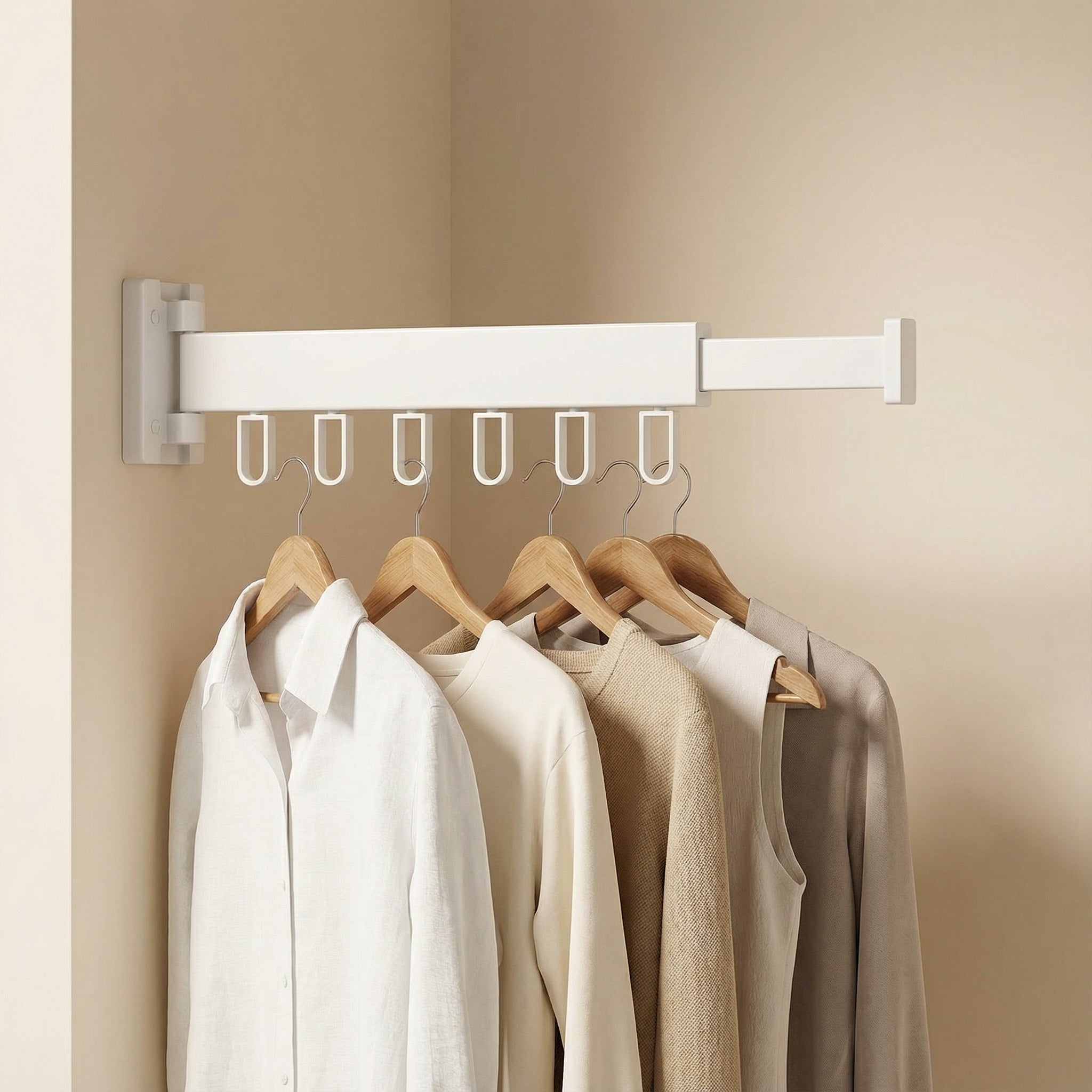 Retractable Wall Drying Rack With Space-Saving Design To Reclaim Valuable Floor Space And Securely Dry Various Garments - Image 16