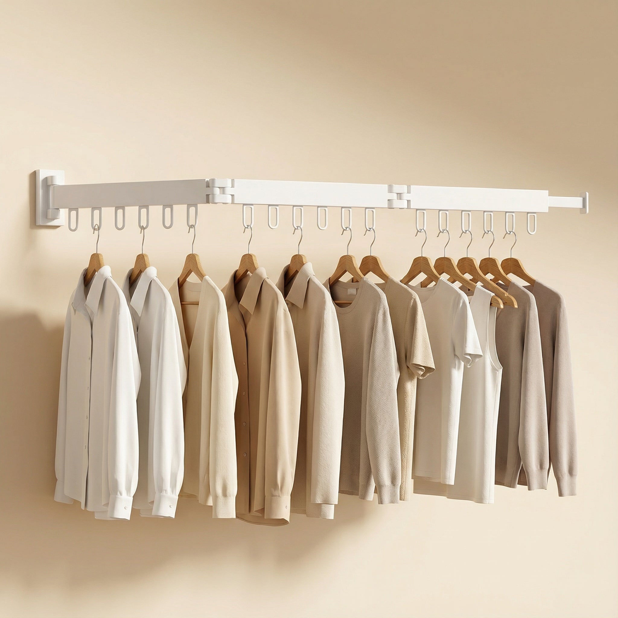 Retractable Wall Drying Rack With Space-Saving Design To Reclaim Valuable Floor Space And Securely Dry Various Garments - Image 5