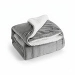 Reversible Fleece Blanket With Plush Flannel And Sherpa Sides - Image 1