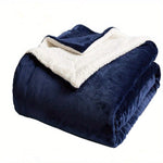 Reversible Fleece Blanket With Plush Flannel And Sherpa Sides - Image 6