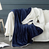 Reversible Fleece Blanket With Plush Flannel And Sherpa Sides - Image 4