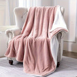 Reversible Fleece Blanket With Plush Flannel And Sherpa Sides - Image 2