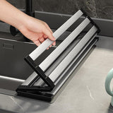 Rollable Drying Rack Over The Sink Dish Space-Saving And Stainless Steel Drainer With Rust Heat And Wear Resistance - Image 1