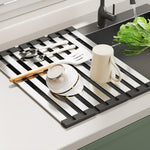 Rollable Drying Rack Over The Sink Dish Space-Saving And Stainless Steel Drainer With Rust Heat And Wear Resistance - Image 3