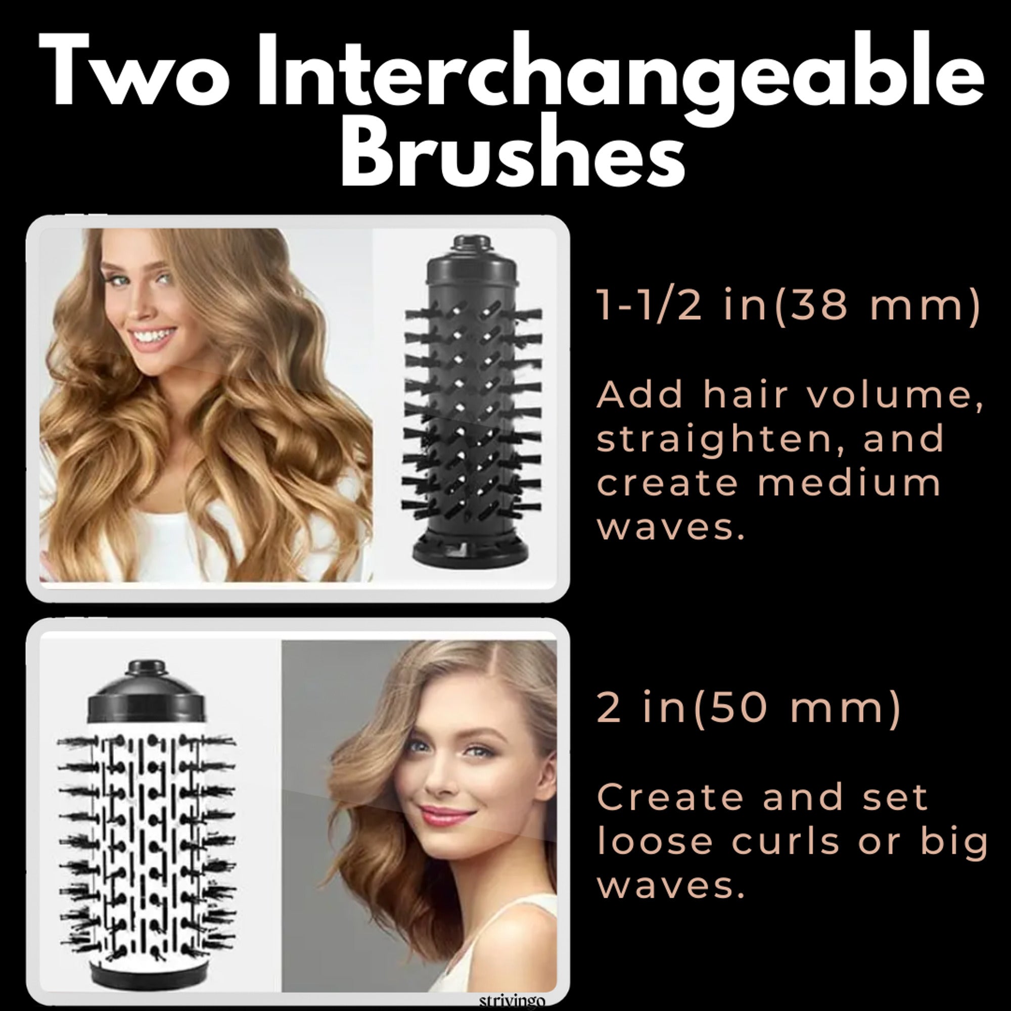 Rotating Hair Dryer Styler 2-in-1 Volumizing Brush System For Dry And Style - Image 5