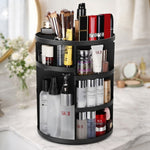 Rotating Makeup Organizer With Adjustable Acrylic Shelves For Cosmetics Skincare And Perfume - Image 1