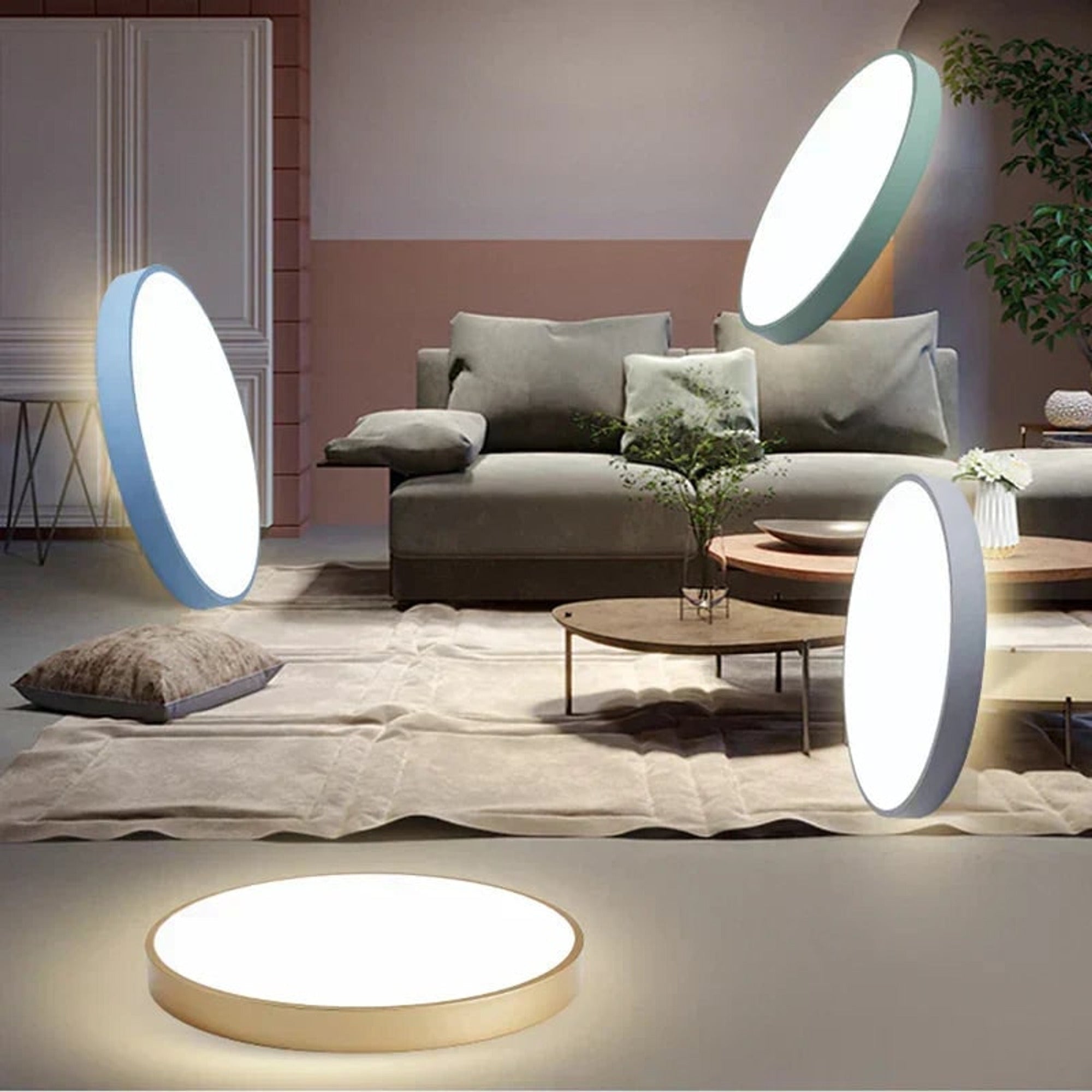 Round Ceiling Light Modern Minimalist LED With 3-Color Dimming - Image 2