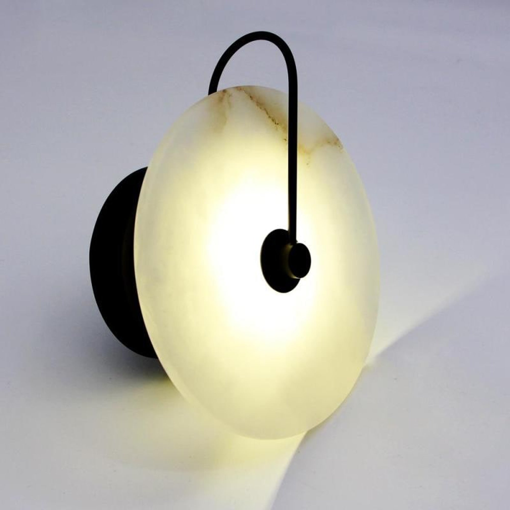 Round Marble Wall Lights With Artificial Stone Shade - Image 10