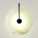 Round Marble Wall Lights With Artificial Stone Shade - Image 11