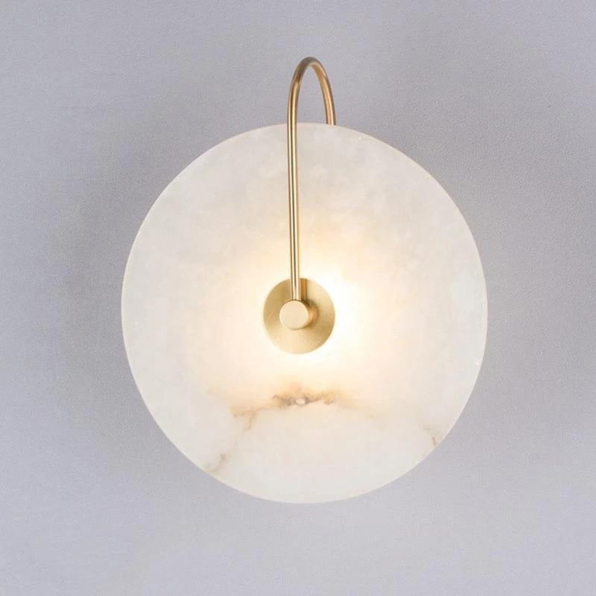 Round Marble Wall Lights With Artificial Stone Shade - Image 15