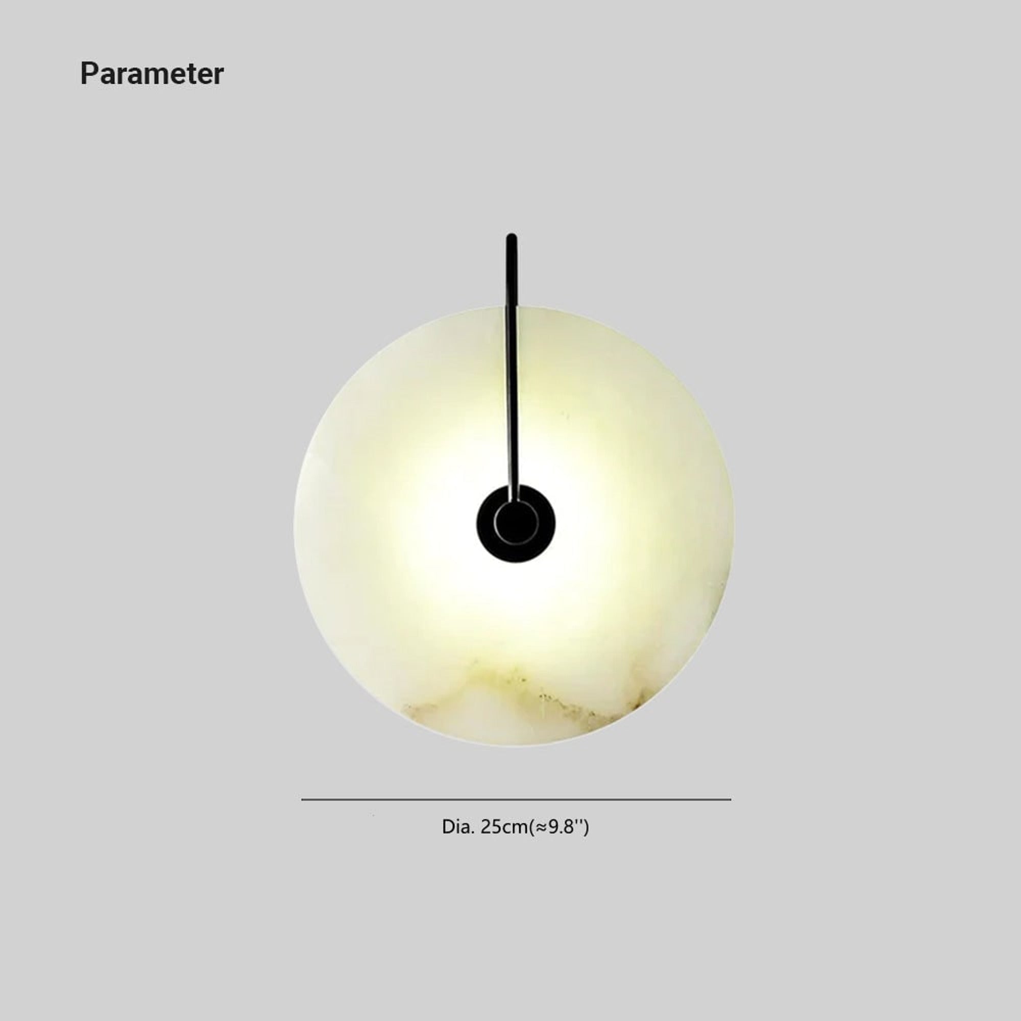Round Marble Wall Lights With Artificial Stone Shade - Image 5