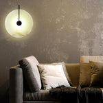 Round Marble Wall Lights With Artificial Stone Shade - Image 6