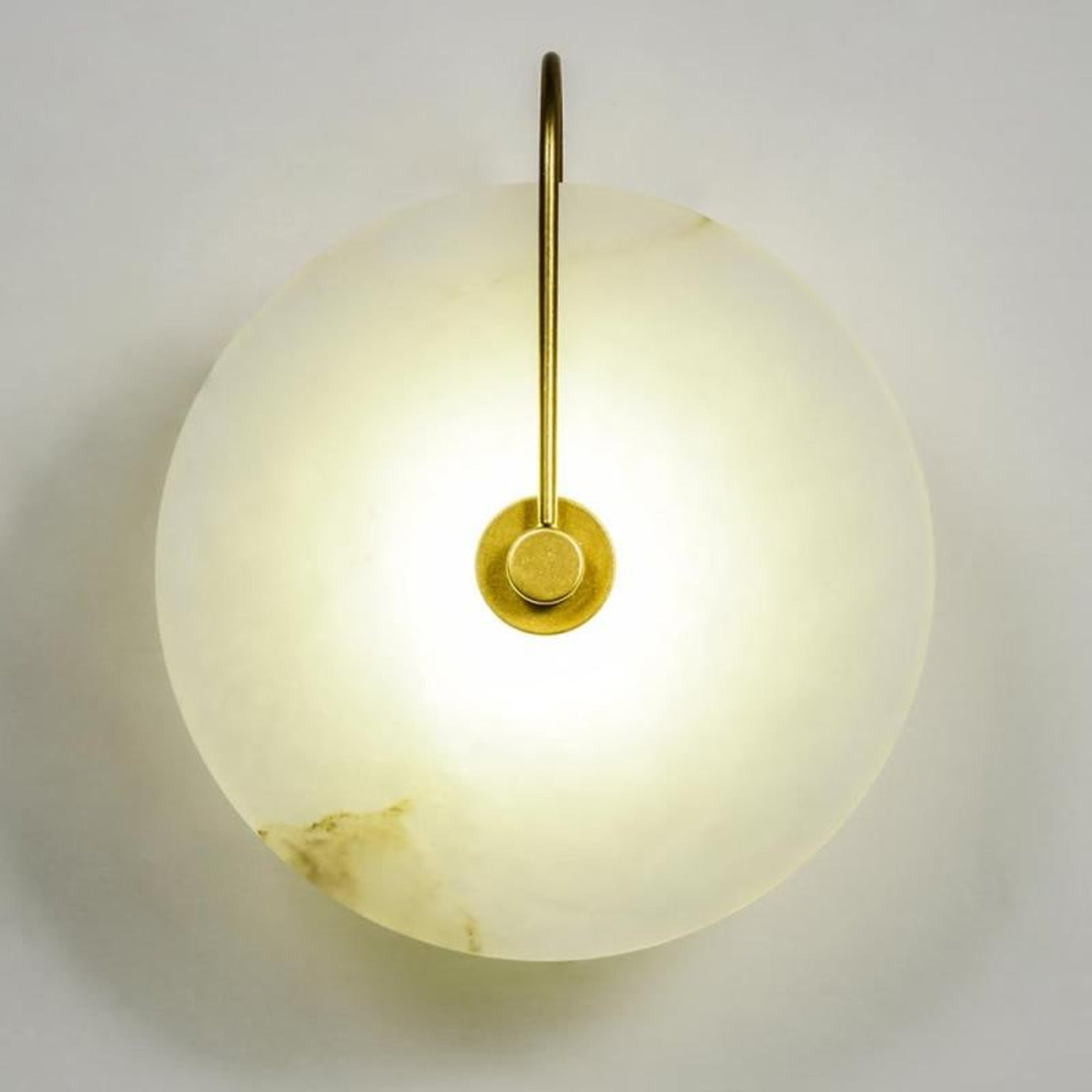 Round Marble Wall Lights With Artificial Stone Shade - Image 7