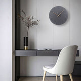 Round Silent Wall Clock With Walnut Wood Hands - Image 2