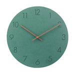 Round Silent Wall Clock With Walnut Wood Hands - Image 4