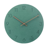 Round Silent Wall Clock With Walnut Wood Hands - Image 4