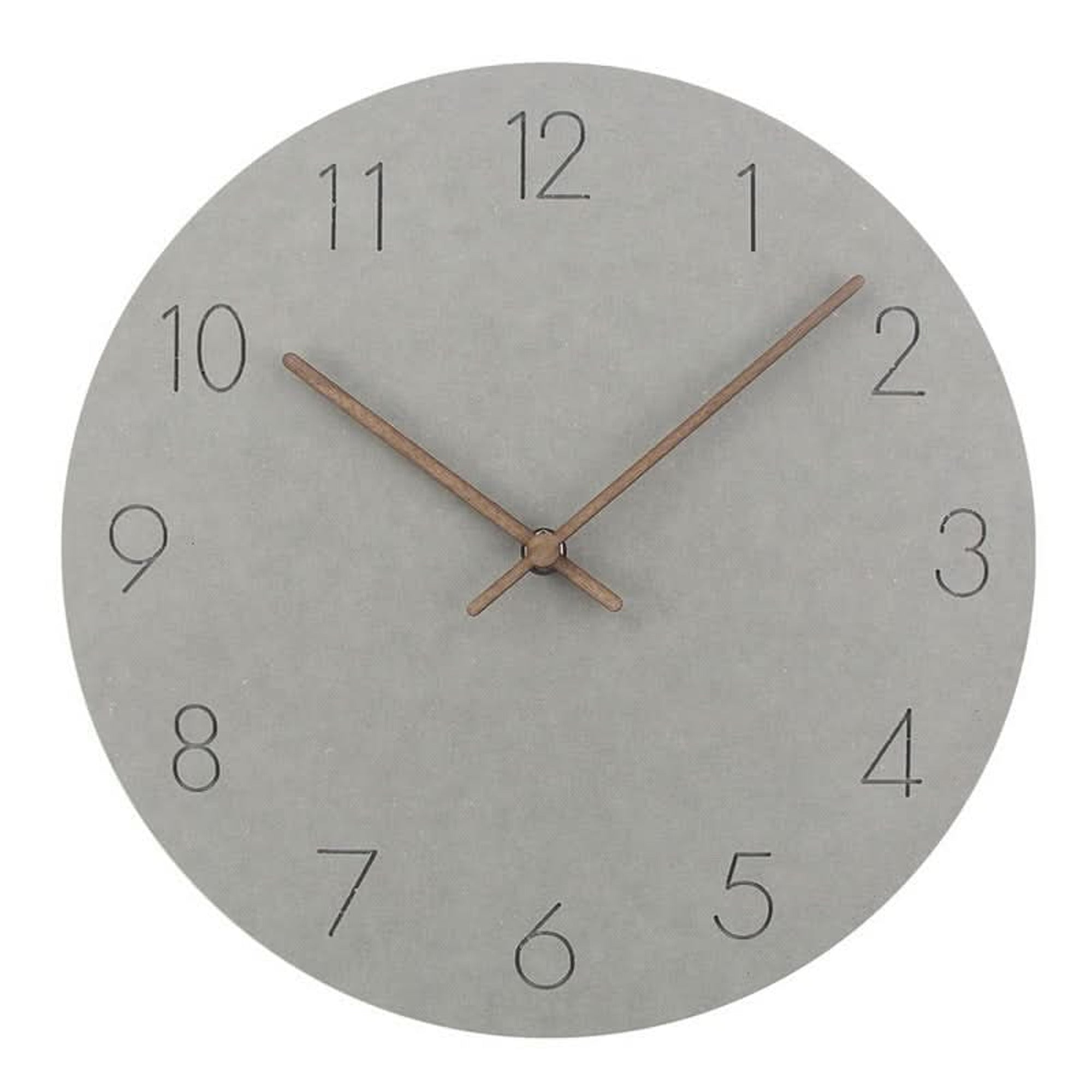 Round Silent Wall Clock With Walnut Wood Hands - Image 5