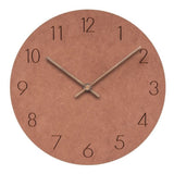 Round Silent Wall Clock With Walnut Wood Hands - Image 6