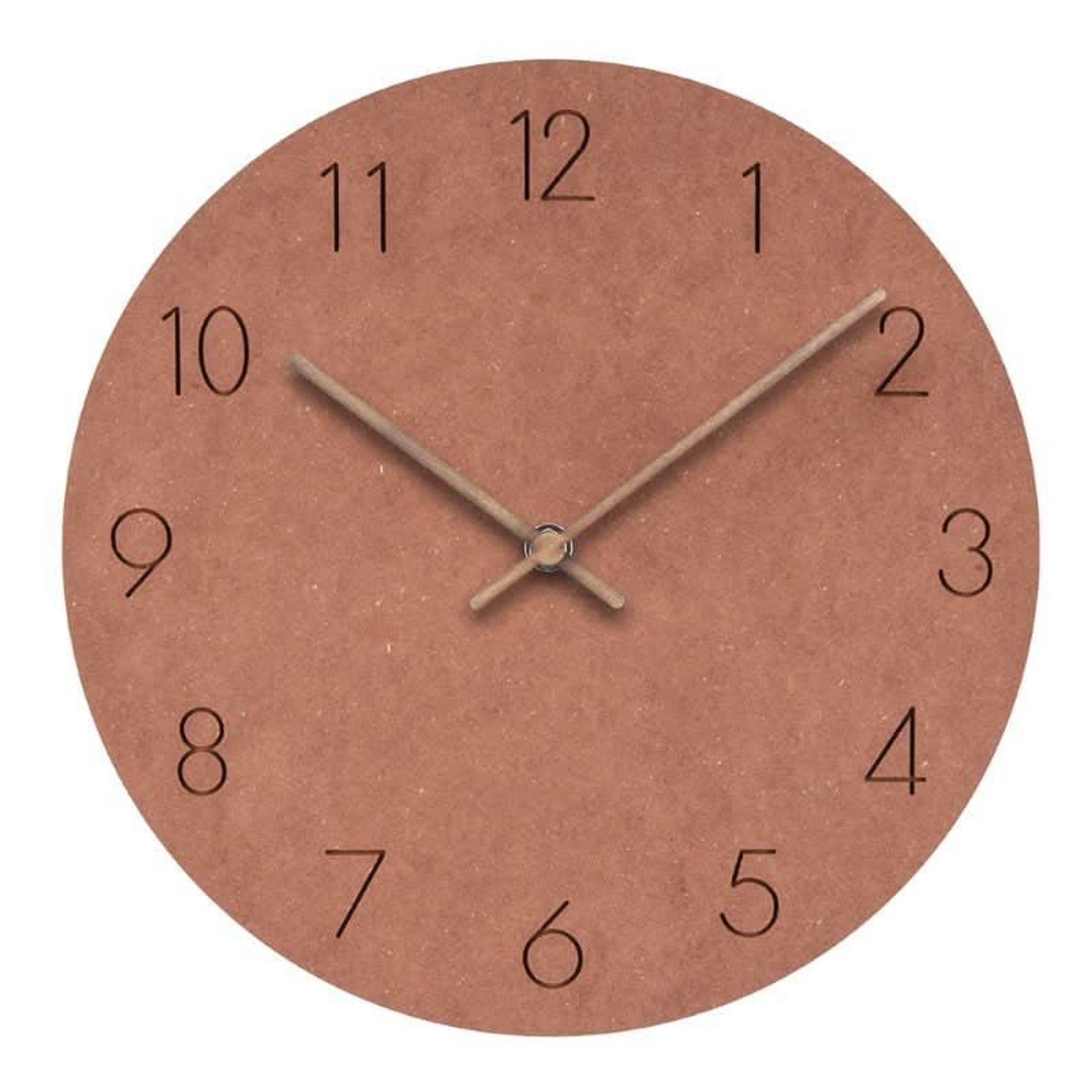 Round Silent Wall Clock With Walnut Wood Hands - Image 6