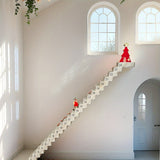 Santa Christmas Advent Calendar With Art Deco Climbing Ladder Design In Brown Engineered Wood - Image 4