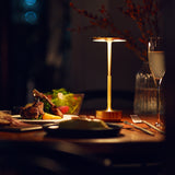 Modern Brass Cone LED Rechargeable Table Lamp 1-Light Lasson Living