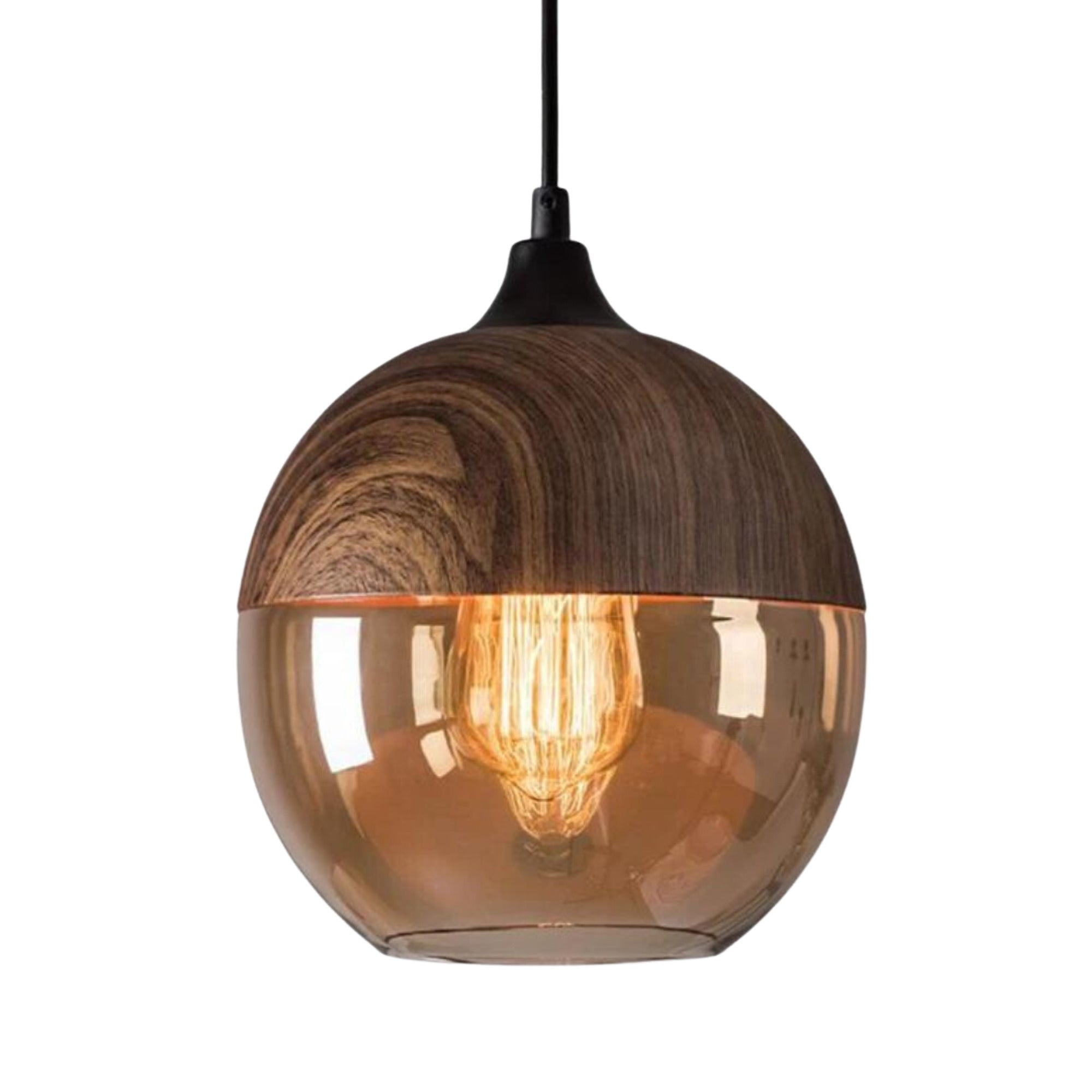 Scandinavian Pendant Light Glass Shade Modern Minimalist - Image 1