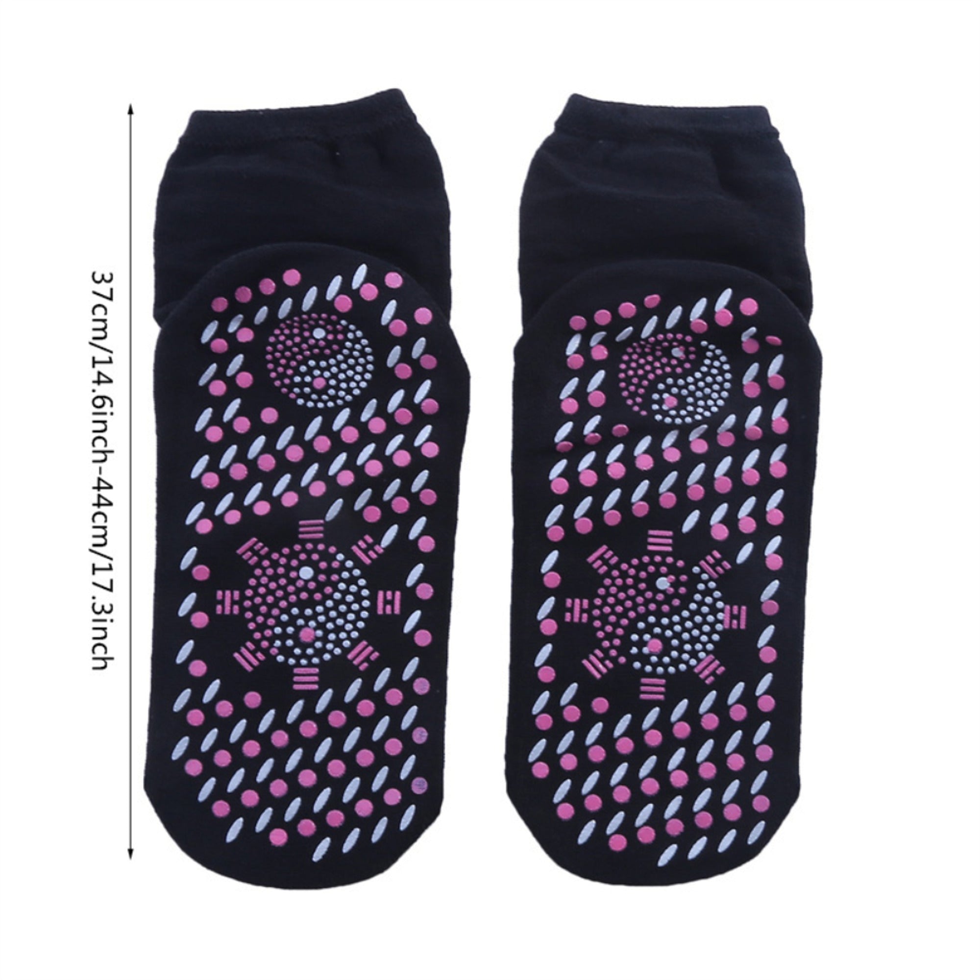 Self Heating Socks Heated Warm Thermal Crew Knit With Non-Slip Grip Soles - Image 4