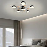 Semi Flush Ceiling Light Chandelier Modern LED Wooden Accents - Image 7