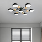Semi Flush Ceiling Light Chandelier Modern LED Wooden Accents - Image 9