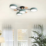 Semi Flush Ceiling Light Chandelier Modern LED Wooden Accents - Image 13