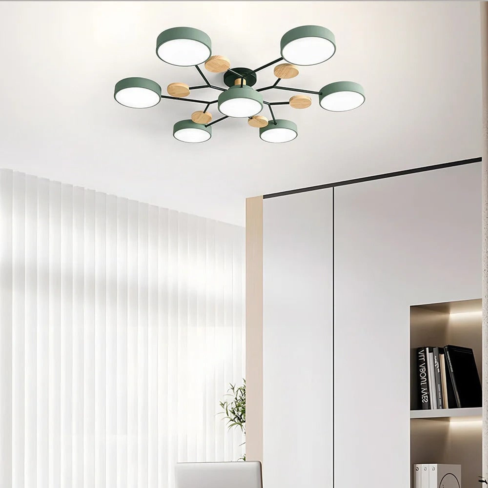 Semi Flush Chandelier Modern Iron Acrylic LED - Image 12