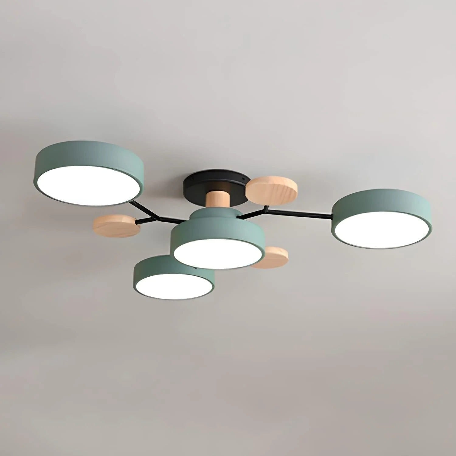 Semi Flush Chandelier Modern Iron Acrylic LED - Image 2