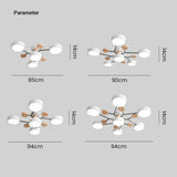 Semi Flush Chandelier Modern Iron Acrylic LED - Image 26