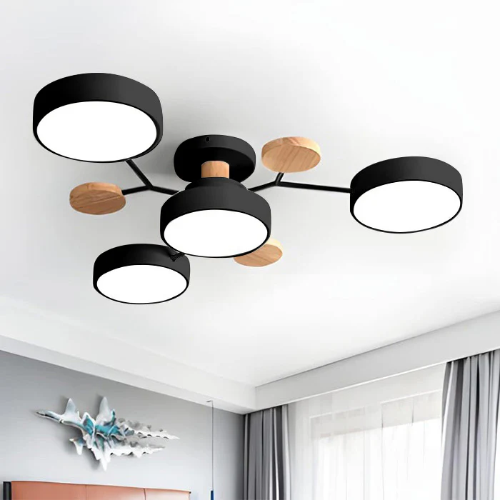 Semi Flush Chandelier Modern Iron Acrylic LED - Image 29