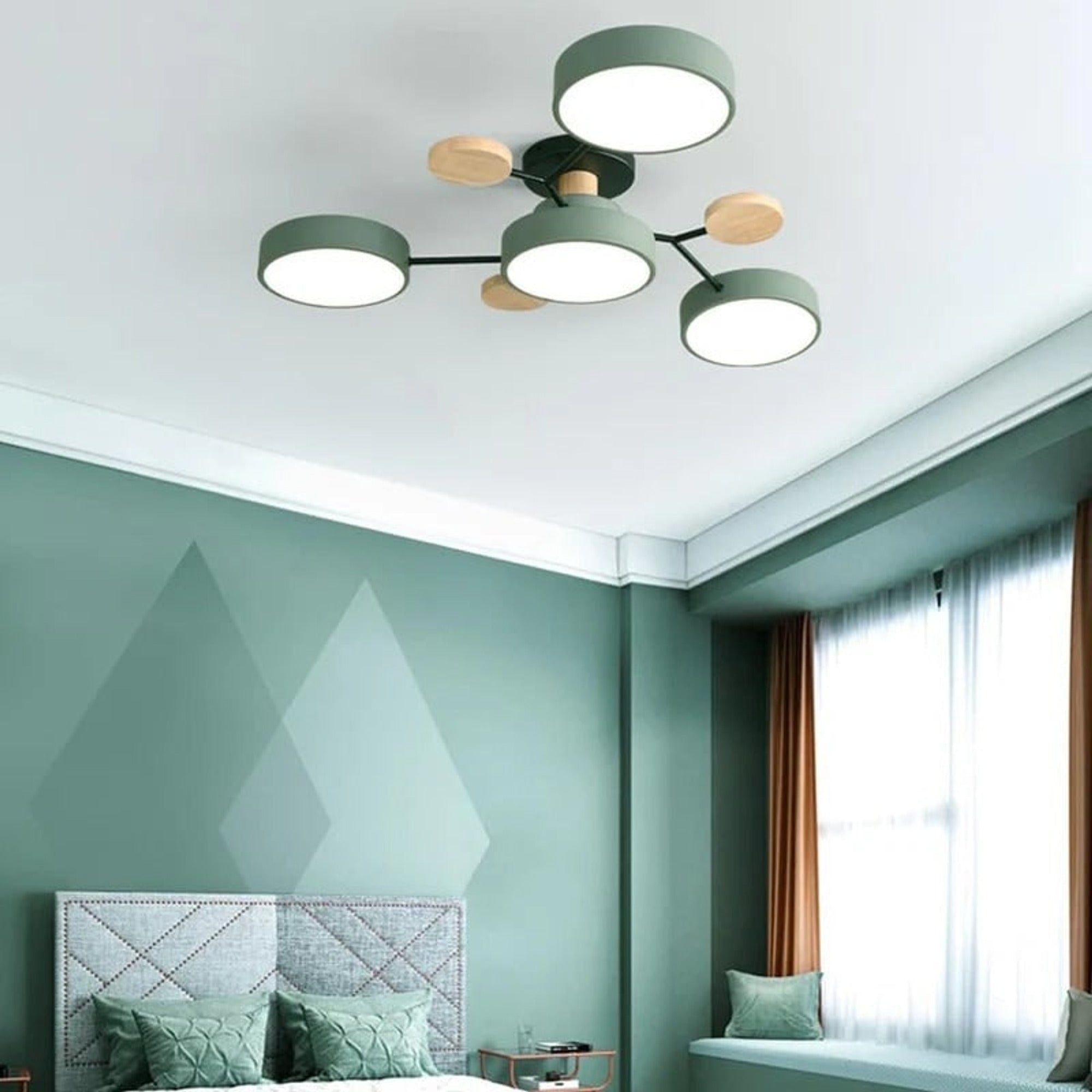Semi Flush Chandelier Modern Iron Acrylic LED - Image 3