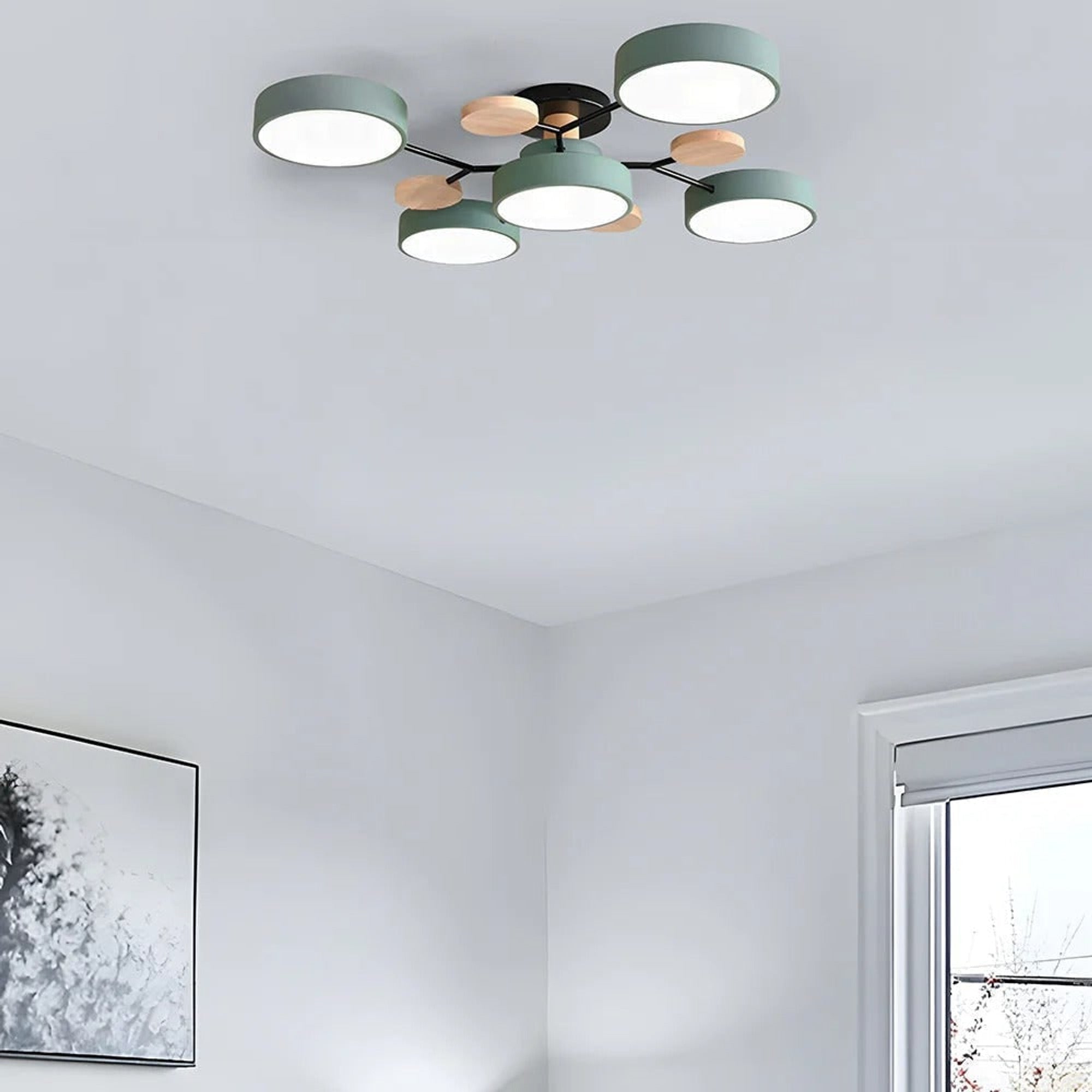 Semi Flush Chandelier Modern Iron Acrylic LED - Image 8