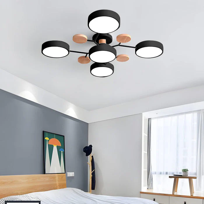 Semi Flush Chandelier Modern LED Ceiling Light With Acrylic Iron - Image 33