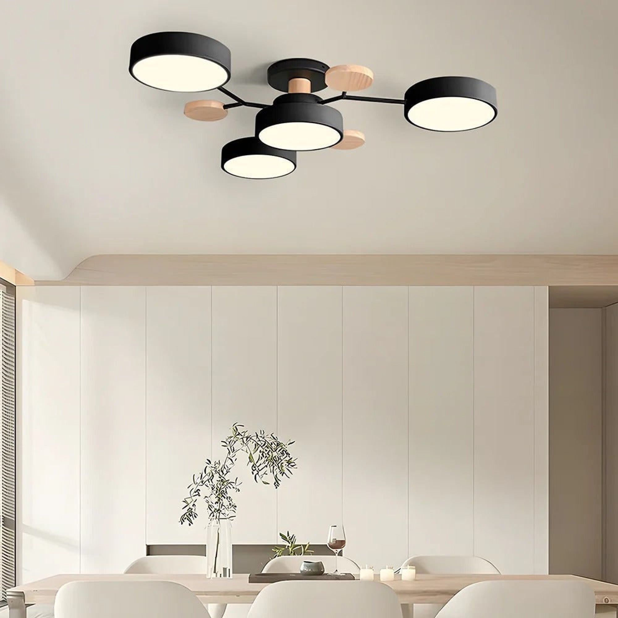 Semi Flush Chandelier Modern LED Ceiling Light With Acrylic Iron - Image 31