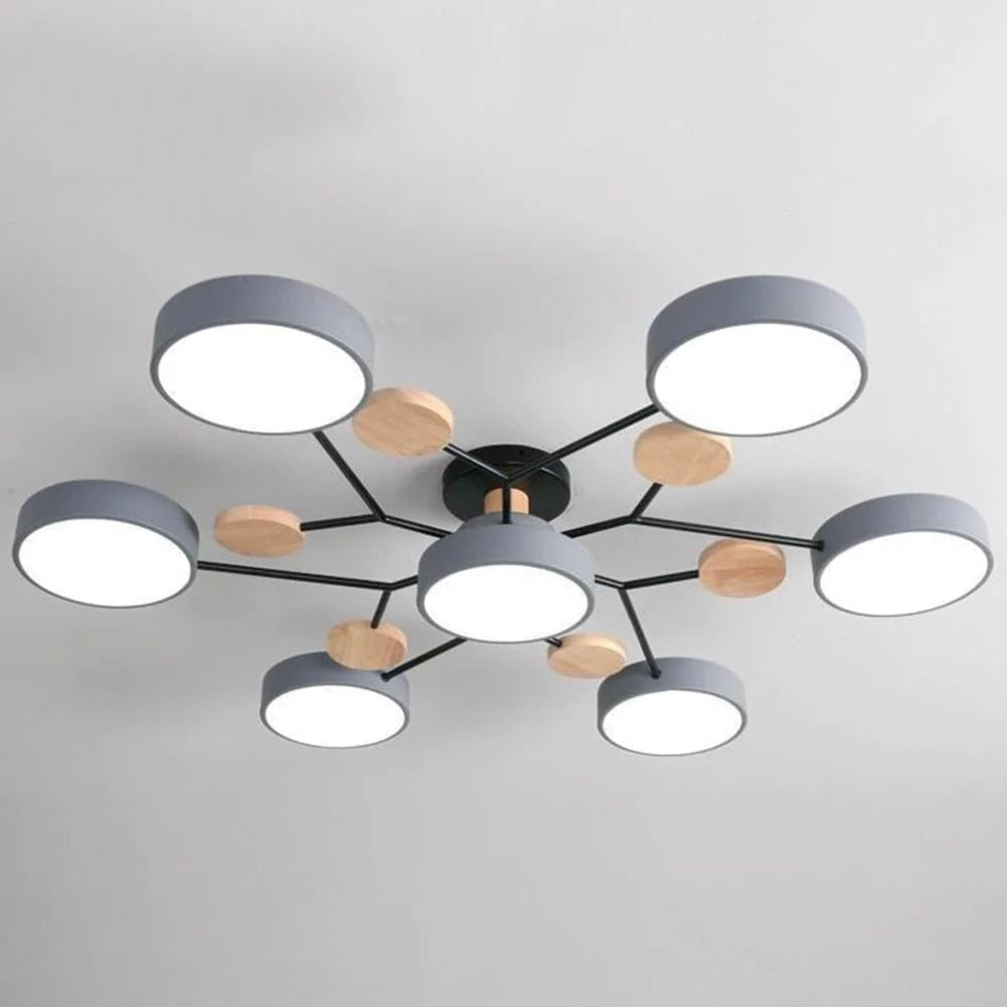 Semi Flush Chandelier Modern LED Ceiling Light With Acrylic Iron - Image 19