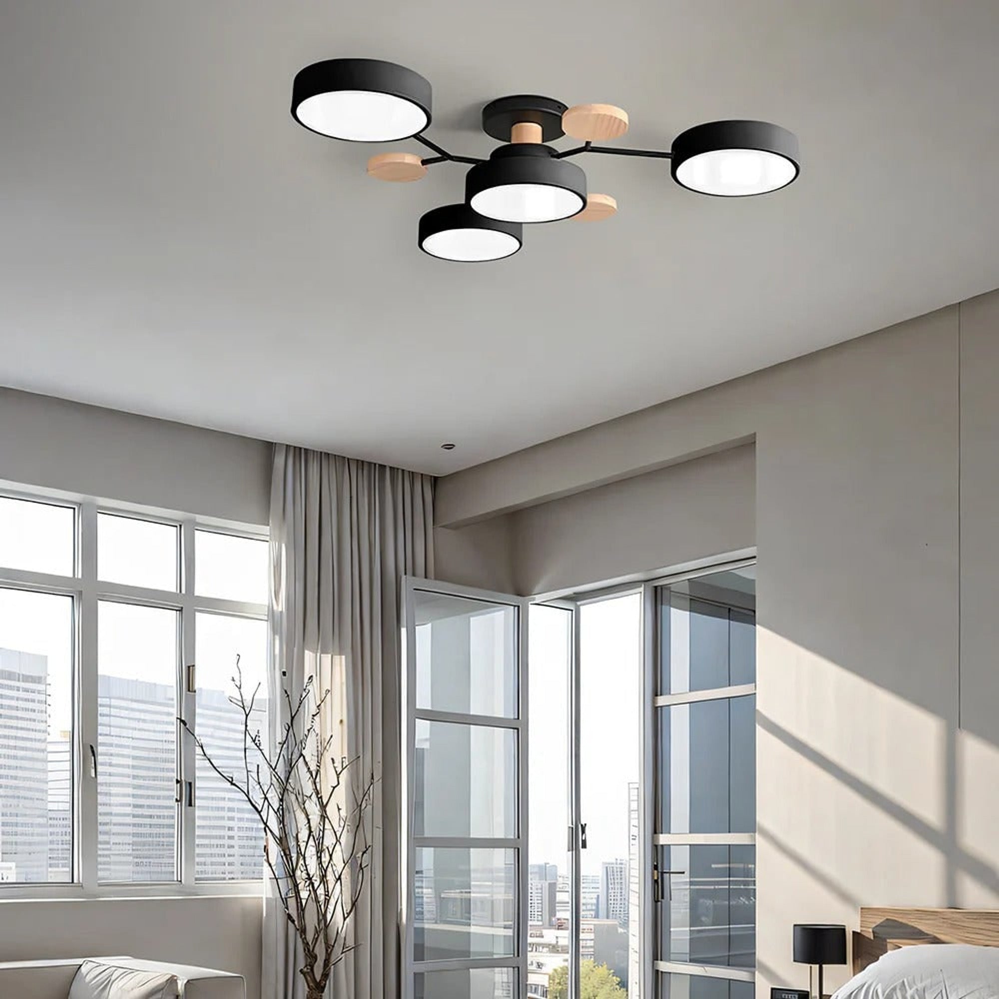 Semi Flush Chandelier Modern LED Ceiling Light With Acrylic Iron - Image 32