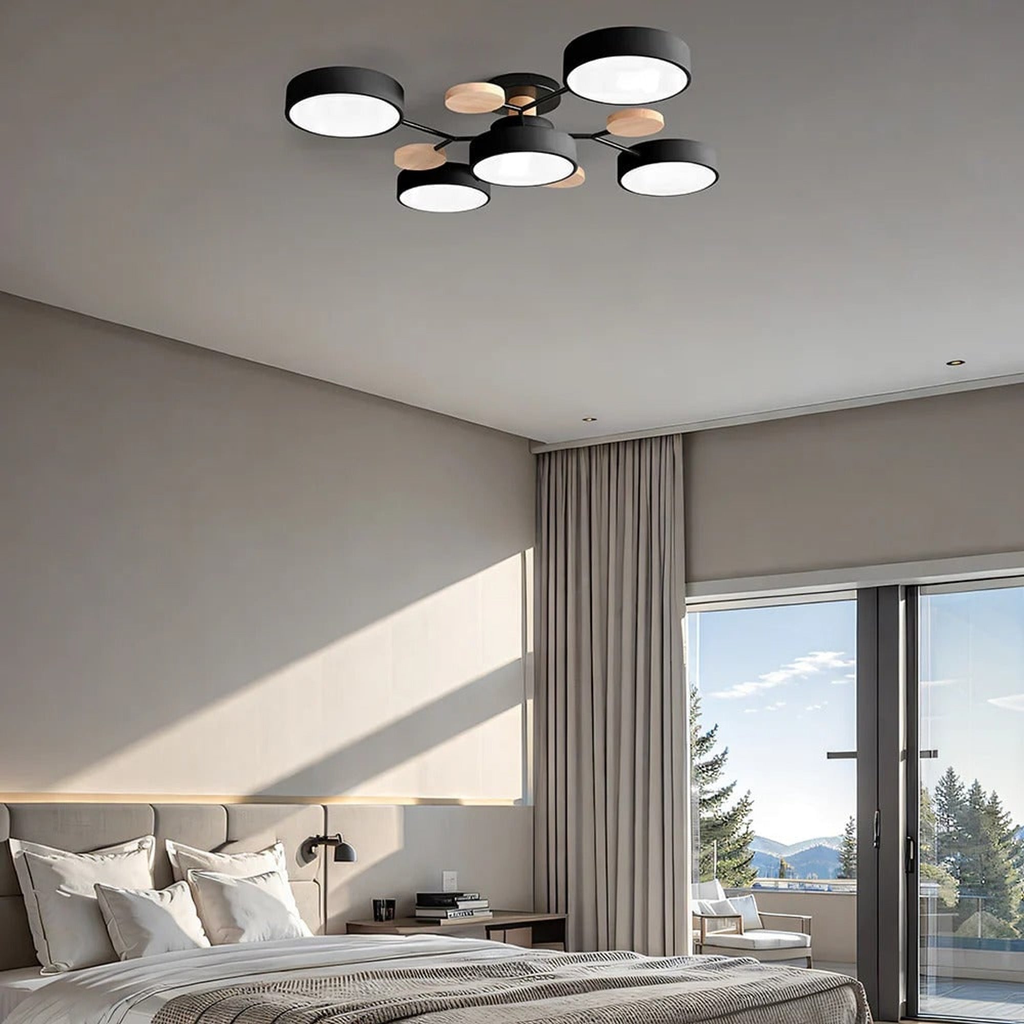 Semi Flush Chandelier Modern LED Ceiling Light With Acrylic Iron - Image 35